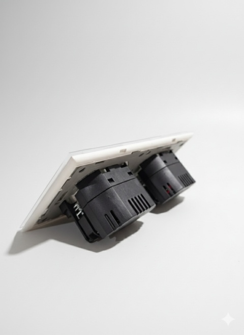 CNBINGO JFGM2 podwójne gniazdo USB – szklane 2 x (typ C i USB-A maks. 2,1 A) NOWY